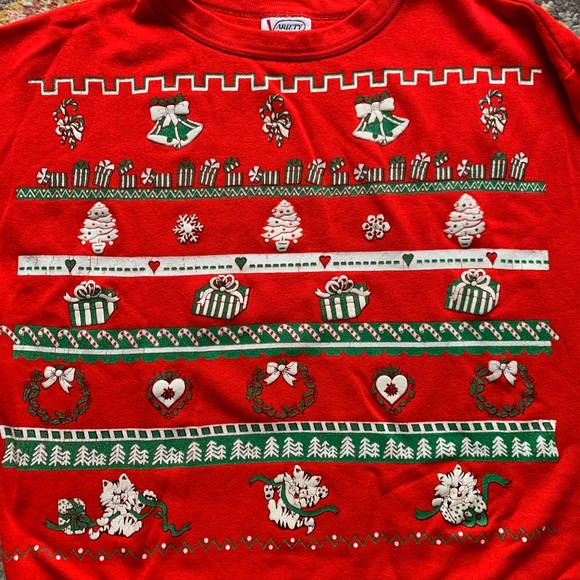 Vintage Ugly Christmas Sweater MADE IN THE USA - Picture 2 of 6